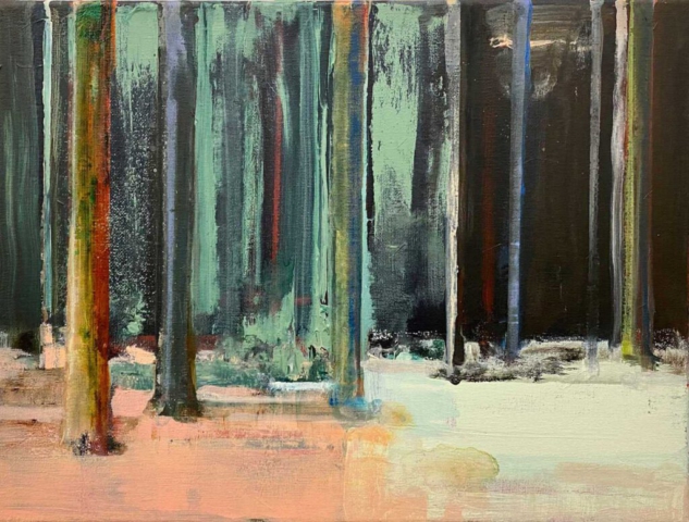 Helmuth van Galen, ritme, bos, bomen, abstraheren, kleur